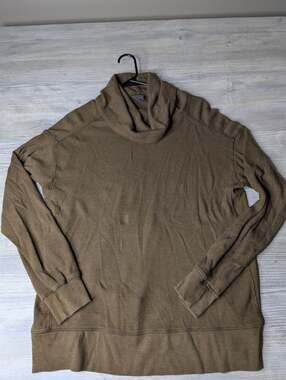 Eddie Bauer Women's Thermal Waffle Knit Cowl Neck Pullover‎ Sweater